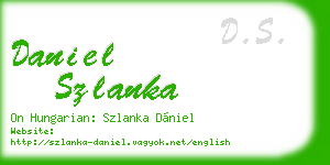 daniel szlanka business card